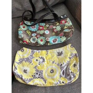 Thirty One Skirt Purse In Floral Fanfare With Extra Skirt In Awesome Blo…